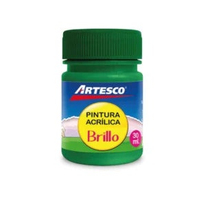PINTURA ACRILICA BRILLANTE 30 ML COLOR VERDE - ARTESCO