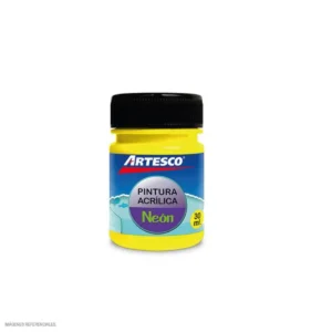 PINTURA ACRILICA MATE NEON 30ML COLOR AMARILLO - ARTESCO