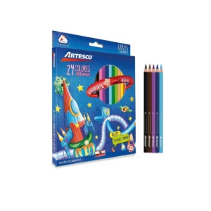 COLORES LARGOSX24 UNID. TRIANGULAR+T SUPER PUNTA - ARTESCO