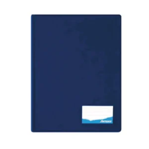 FOLDER A4 DOBLE TAPA CON GUSANO COLOR AZUL OSCURO - ARTESCO