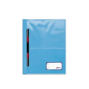 FOLDER A4 DOBLE TAPA CON GUSANO COLOR CELESTE - ARTESCO