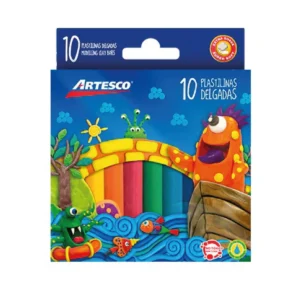 PLASTILINA DELGADA CAJAX10 UNID. ARTESCO