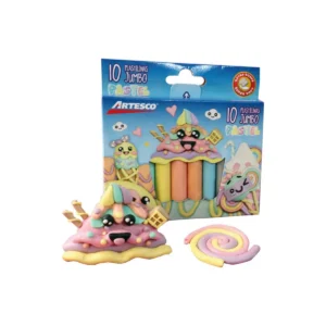 PLASTILINA JUMBO PASTEL CAJAX10 UNID.