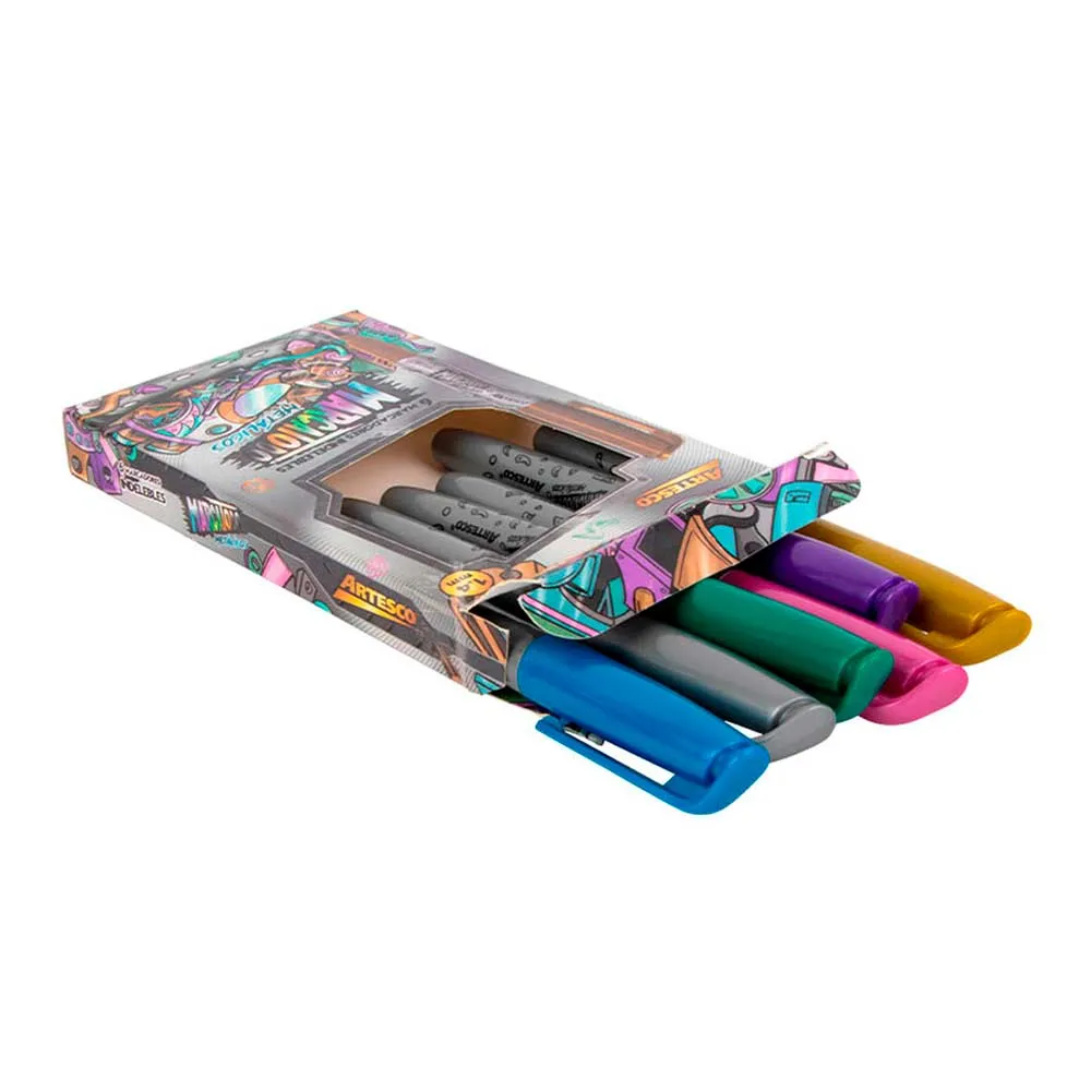 MARCADOR INDELEBLE METALICA CJAX6 - Imagen 2