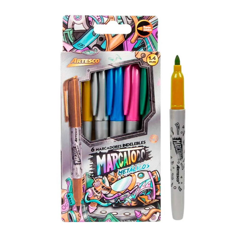 MARCADOR INDELEBLE METALICA CJAX6