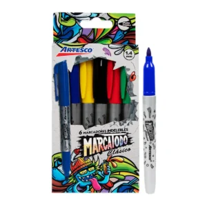 MARCADOR INDELEBLE COLORES CLASICOS CJAX6