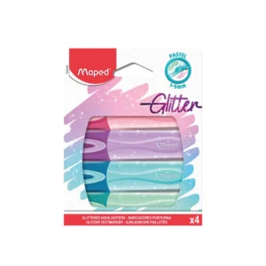 RESALTADOR MAPED PASTEL GLITTER CAJAX4 UNID