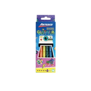PLUMONES ESCARCHADOS GLITZ ESTUCHEX6
