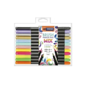 MARCADOR BRUSH MAKER DUO MIX P/R LETT ESTUCHEX12 - VINIFAN