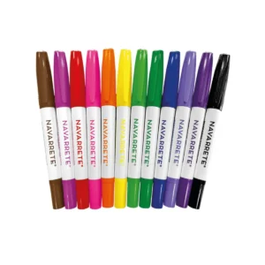 MARCADOR INDELEBLE COLOR DUAL CAJAX12 UNID. NAVARRETE