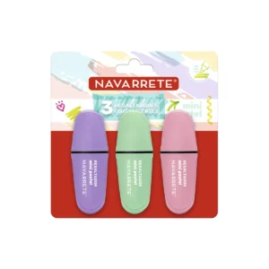 RESALTADOR MINI PASTEL ESTUCHEX 3UNID - NAVARRETE