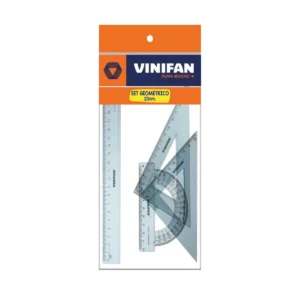 ESTUCHE GEOMETRICO 20CM CRISTAL - VINIFAN