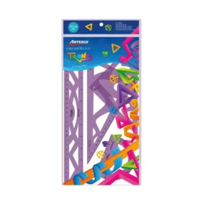 ESTUCHE GEOMETRICO IRROMPIBLE TREND 30CM