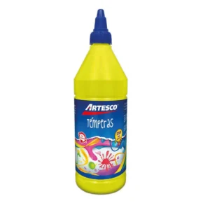TEMPERA NEON 250 ML COLOR AMARILLO CON DOSIFICADOR - ARTESCO