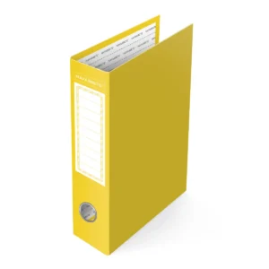 Archivador plastificado oficio l/ancho color amarillo vibrante