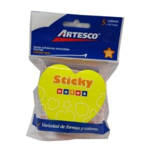 NOTAS ADHESIVAS FORMAS DISE?OS SURTIDOS -(5COLX50HJS)
