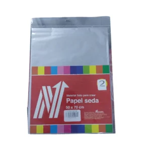 PAPEL SEDA PLATEADO X2