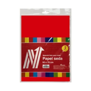 PAPEL SEDA COLOR ROJO X 3 PLIEGOS