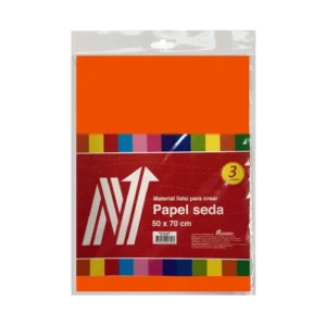 PAPEL SEDA COLOR NARANJA X 3 PLIEGOS
