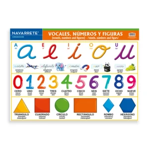 L?MINA MURAL 50 X 70 CM VOCALES, N?MEROS Y FIGURAS