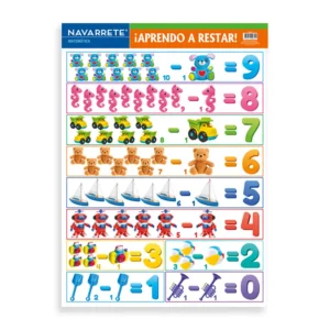 L?MINA MURAL 50 X 70 CM APRENDO A RESTAR
