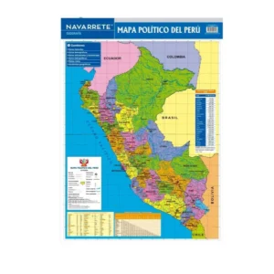 L?MINA MURAL 70 X 100 CM MAPA POL?TICO DEL PER?