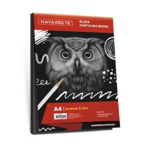 BLOCK CARTULINA NEGRA-NAVARRETE