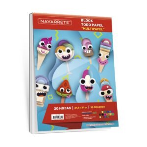 Block todo papel multipapel x20 hojas para tareas y dibujo