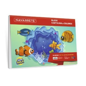 Block de cartulina de colores 47x32cm x20 hojas para manualidades