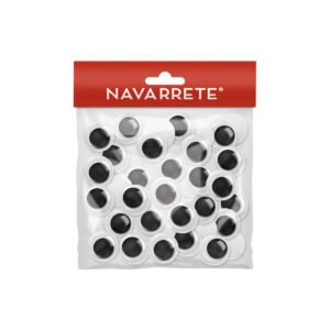 Ojitos movibles 15mm en blister de 60 unidades para manualidades escolares