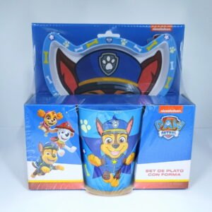 SET PLATO FORMA C/ VASO PAW PATROL H -703795