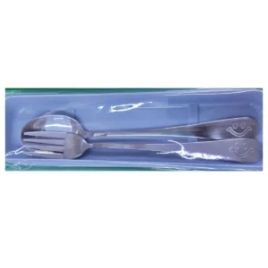 Set de cubiertos de acero inoxidable con acabado brillante