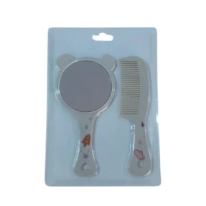 Set de peine y espejo con diseño de orejas decorativas