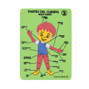 Partes del cuerpo niño didáctico en goma EVA para juegos educativos