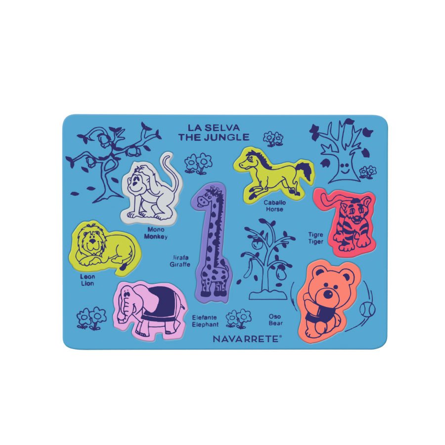 Animales de la selva didácticos en goma EVA para juegos educativos infantiles
