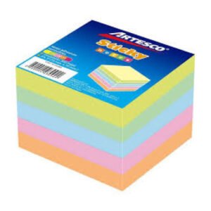 NOTAS ADHESIVAS CUBO 3X3 PASTEL PACKX4 COLORES