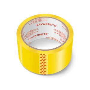 Cinta de embalaje amarilla 2x20m para paquetes y organización visual