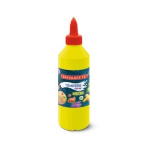 Témpera 250ml amarillo neón con dosificador para niños