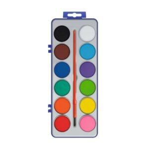 Estuche de acuarelas x12 colores con pincel incluido