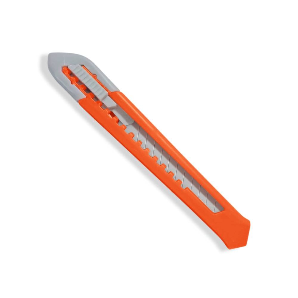 Blíster cuchilla 9 mm con hoja retráctil y cuerpo ergonómico