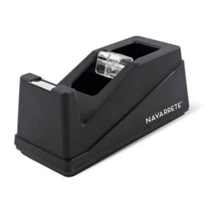 Dispensador mediano negro para cinta adhesiva de escritorio