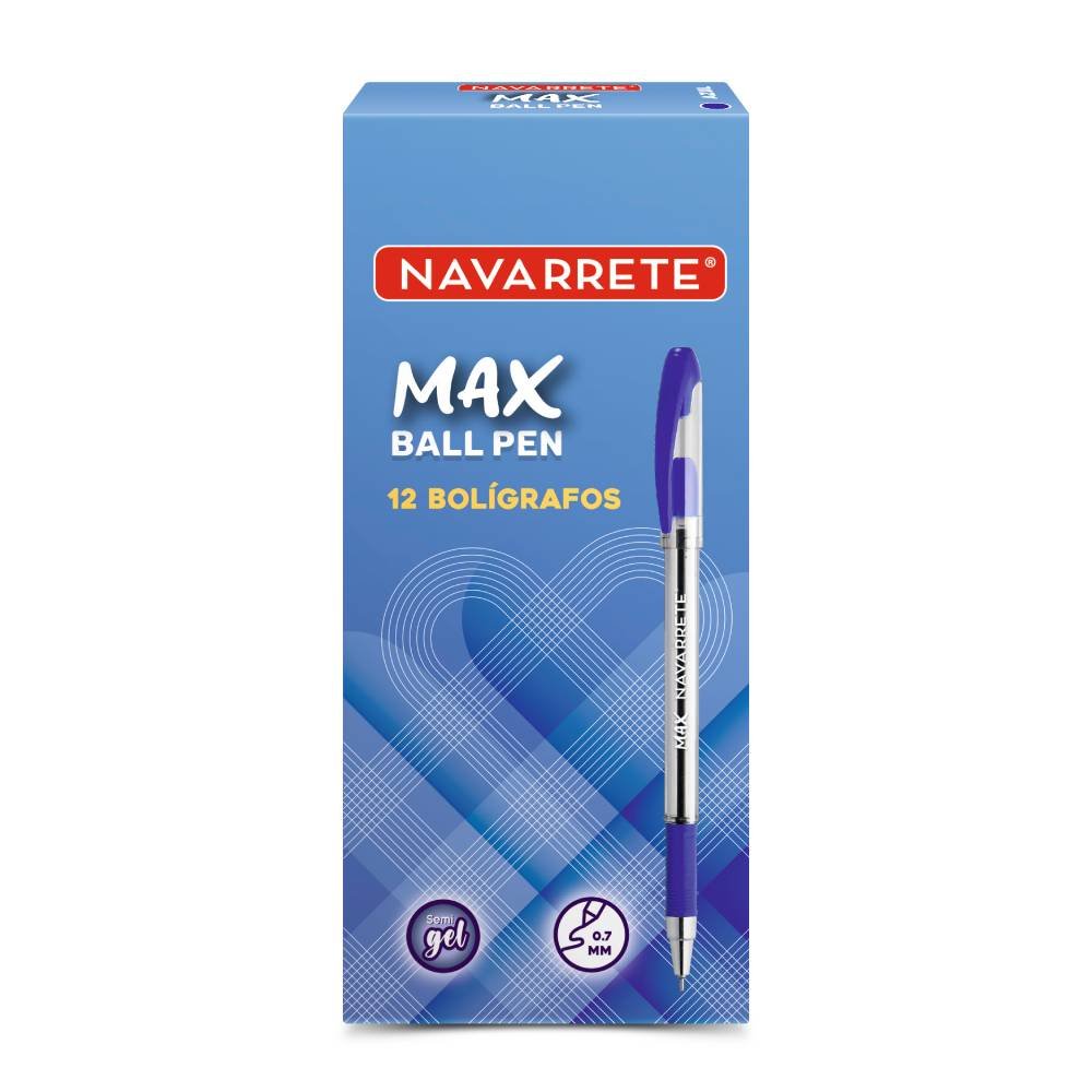BOLIGRAFO MAX BALL PEN 0.7MM CAJA X 12 NEGRO - Imagen 3