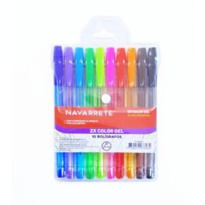 Bolígrafos de gel ZX Color Gel 1.0mm Navarrete – colores surtidos en blíster